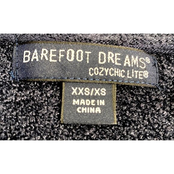 Barefoot Dreams CozyChic Lite Cardigan Wrap XXS/XS Navy Blue w/ pockets Long lin - Picture 5 of 10